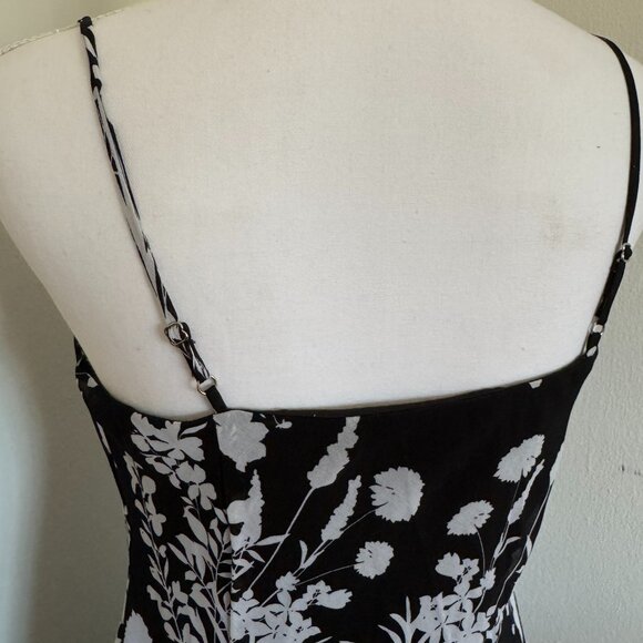 Two Piece Calvin Klein Floral Summer Dress Black and White - Picture 5 of 5